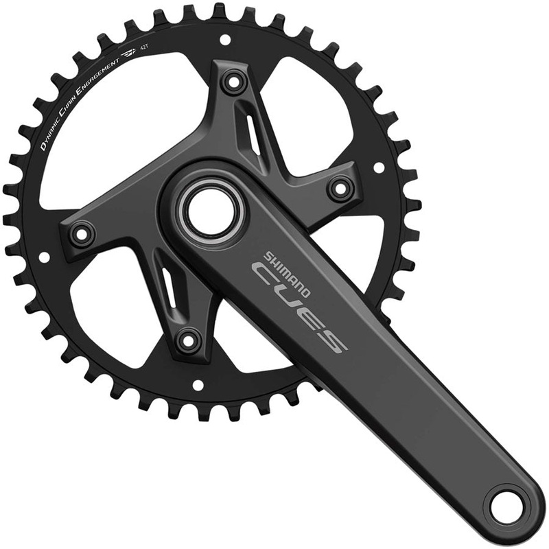 Shimano CUES FC-U6040-1 Crankset – 172.5mm 9/10/11-Speed 40t Asymmetric 110 BCD Hollowtech II Crankarms BLK