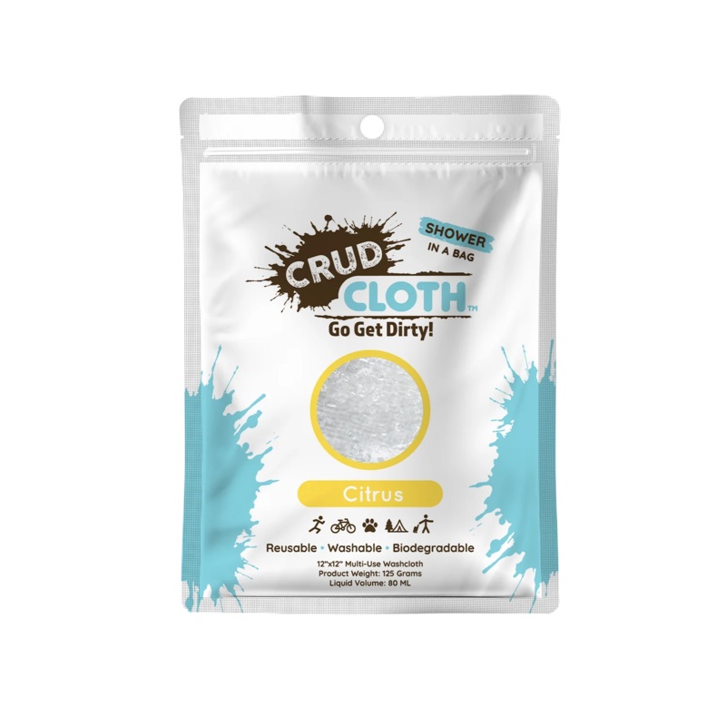 Single Use Sample (QTY 1) Silca Crud Cloth Shower In A Bag – Citrus Scent