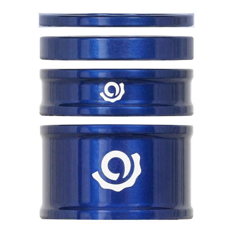 Industry Nine iRiX Headset Spacer Kit, 1-1/8”, Height: 2.5mm/5mm/10mm/20mm, Aluminum, Blue