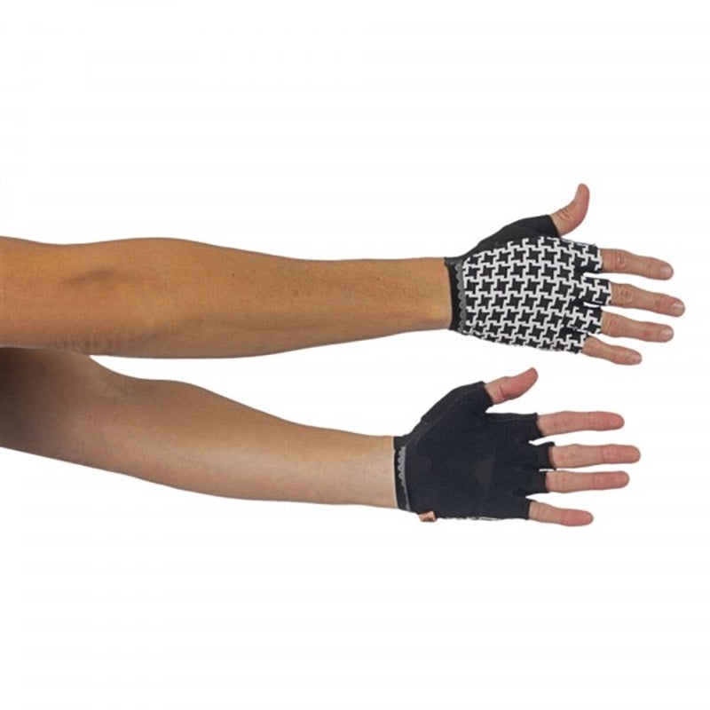 Shebeest Short Finger Gloves Dog’S Tooth-Navy/Bermuda Lg
