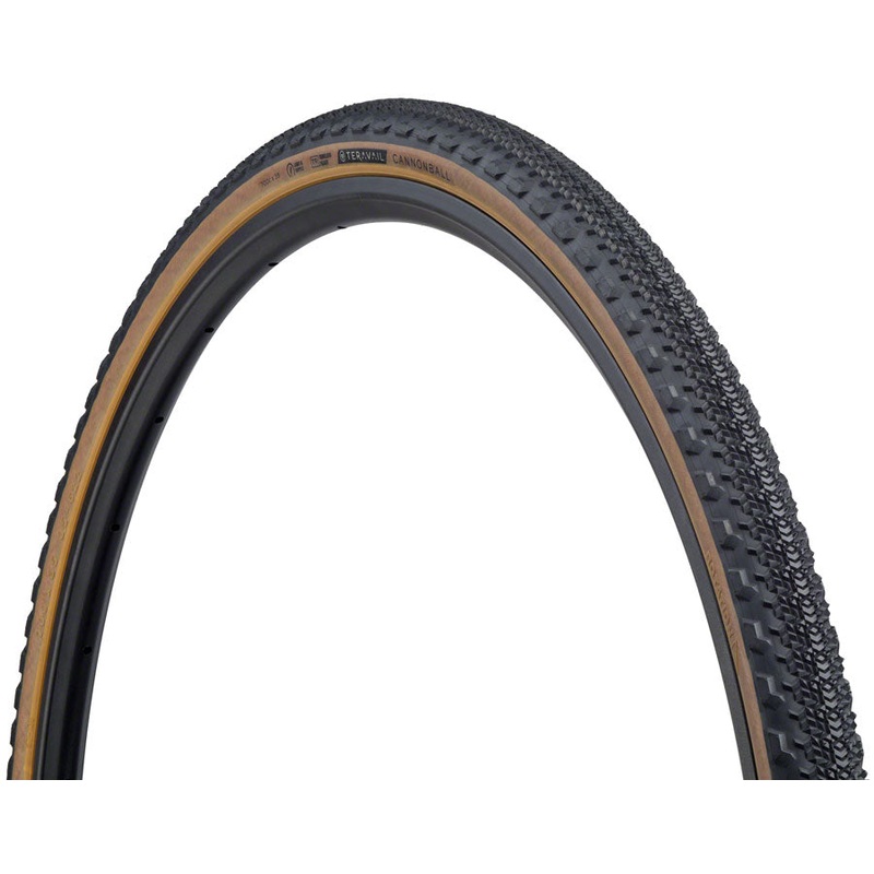 Teravail Cannonball Tire – 700 x 35 Tubeless Folding Tan Light and Supple