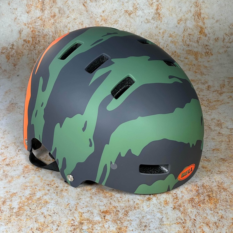 Bell Span Youth Skate / BMX Helmet Ravine Matte Green / Orange