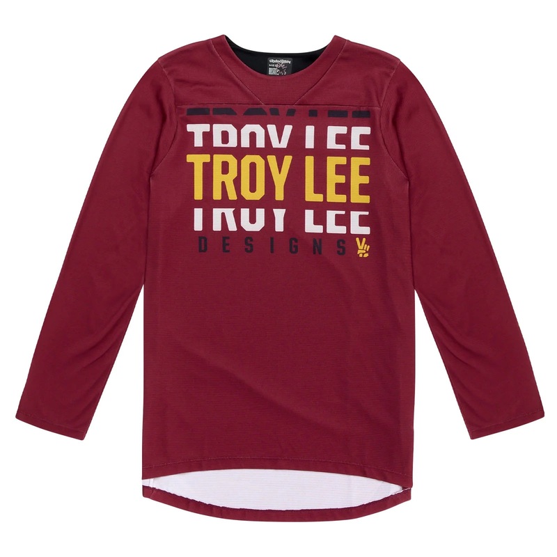 Troy Lee Designs Ruckus 3/4 Sleeve MTB Jersey – Spun – Oxblood