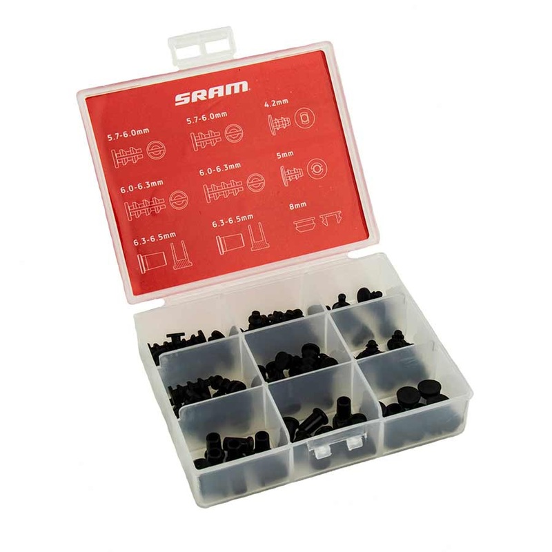 Frame Plug Tackle Box 4.2mm x 10 5mm x 10 5.7-6mm x 20 6.0-6.3mm x 20 6.3-6.5mm x 20 8mm x 10