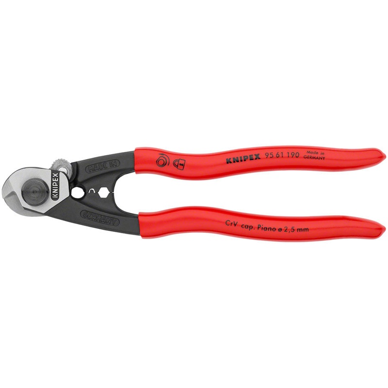 Knipex Wire Rope Shears – Polished Forged Steel, 7 1/2″