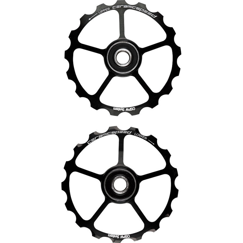 CeramicSpeed Oversized Pulley Wheels – 17 tooth Alloy Wheels Black
