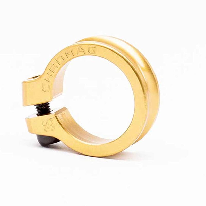 Chromag NQR Seatpost clamp with bolt, 35mm, Gold
