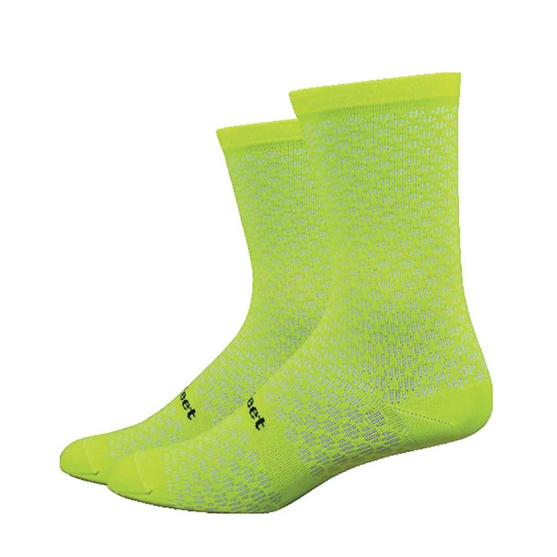 DeFeet Evo 6″ Mont Ventoux Socks Hi-Vis Yellow XL