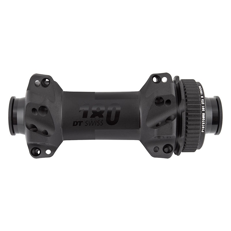 DT Swiss 180 Front Hub – 12 x 100mm Center-Lock Black 28h Straight Pull