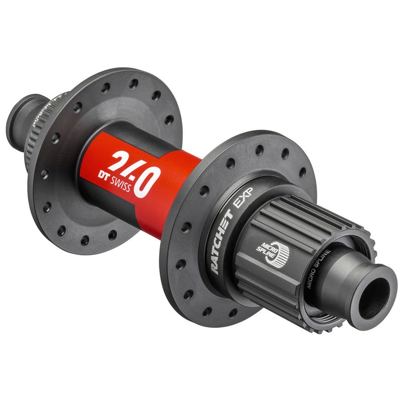 DT Swiss 240 EXP Rear Hub – 12 x 148mm Center-Lock Micro Spline BLK/Red 28H 36pt