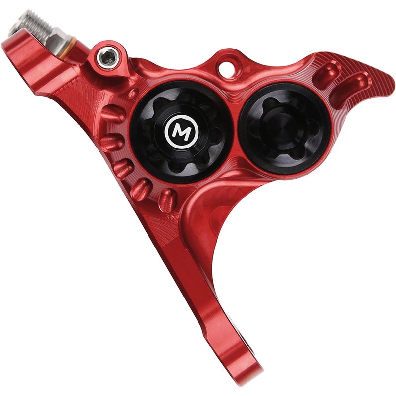 Hope RX4+ Disc Brake Caliper – Front Flat Mount Direct, +20mm, Mineral Oil Type, Red