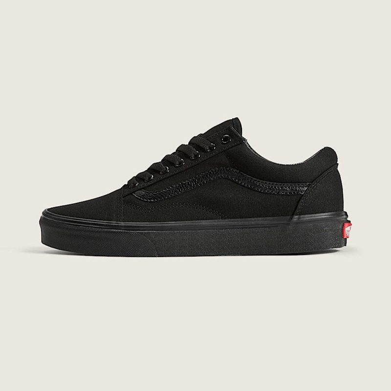 Vans Old Skool Canvas Shoes-Black/Black