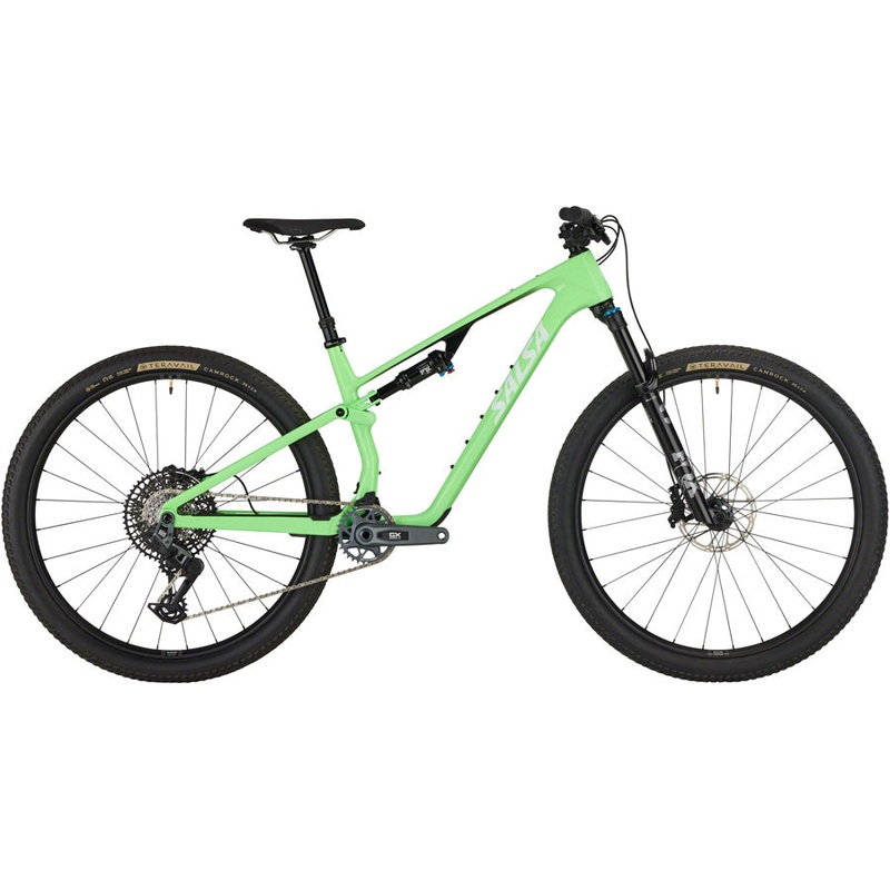 Salsa Spearfish C Deluxe GX AXS Transmission Bike – 29″ Carbon Citrus Green Small