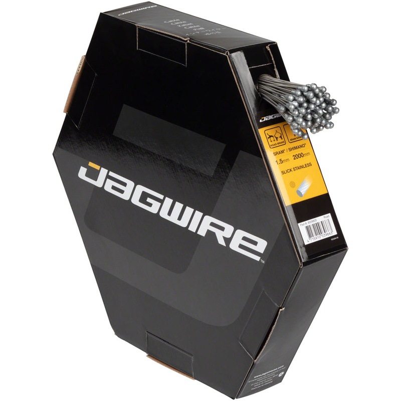 Sport Slick Brake Cable – 1.5mm x 2000mm Slick Stainless SRAM/Shimano Road Box of 100