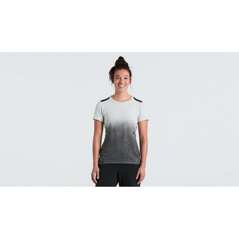 trail jersey ss wmn dove grey spray xs