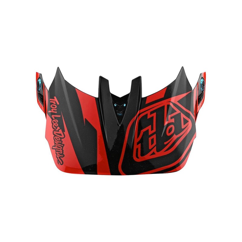 Troy Lee Designs D4 Replacement Visor – Slash – Orange-Black