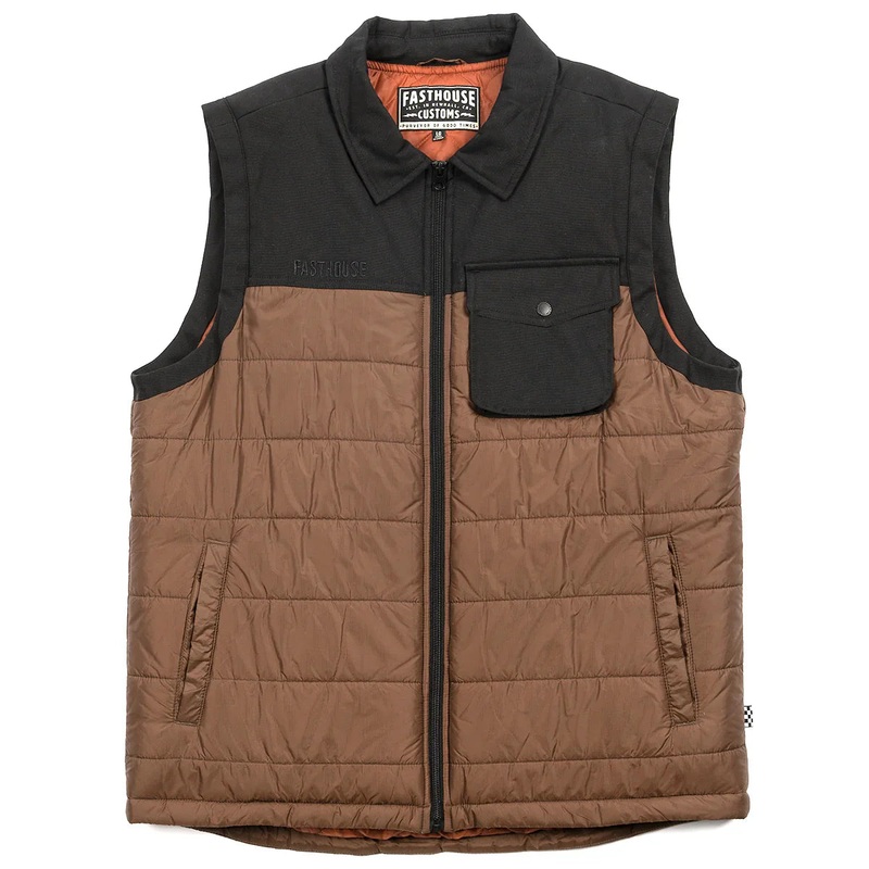 Fasthouse Prospector Puffer Vest – Black-Brown