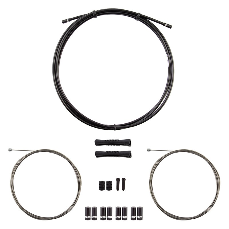 Stainless Steel Shift Cable Housing Kit – Road/MTB 4mm Reinforced Linear Strand BLK