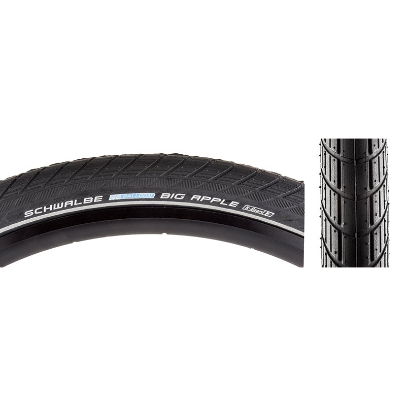 Schwalbe Big Apple Tire – 26 x 2.15 Clincher Wire Black K-Guard SBC