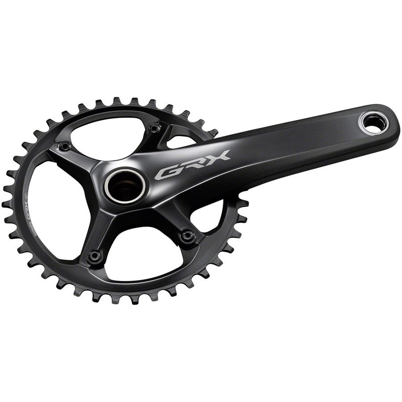 Shimano GRX FC-RX810-1 Crankset – 172.5mm, 11-Speed, 42t, 110 BCD, Hollowtech II Spindle Interface, Black