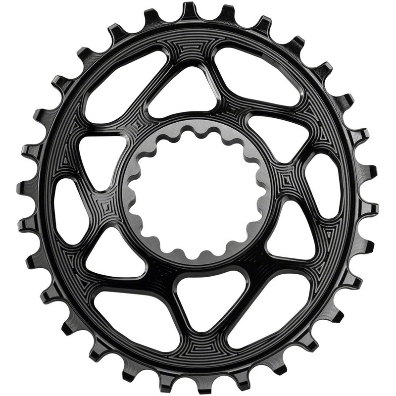 absoluteBLACK Oval Narrow-Wide Direct Mount Chainring – 30t e*thirteen Direct Mount 3mm Offset BLK