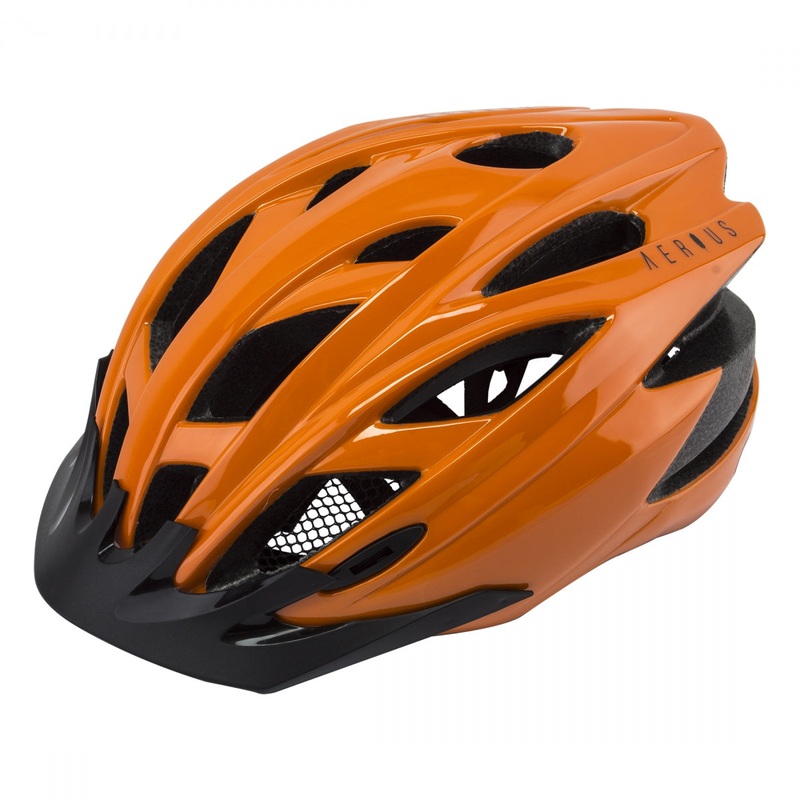 Bike Helmet Aerius Raven All-Purpose In-Mold Head Lock Retention Small/Medium Orange