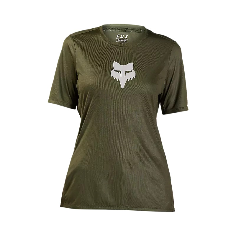 Fox Racing Ranger Short Sleeve MTB Jersey – Foxhead – Womens – Olive Green