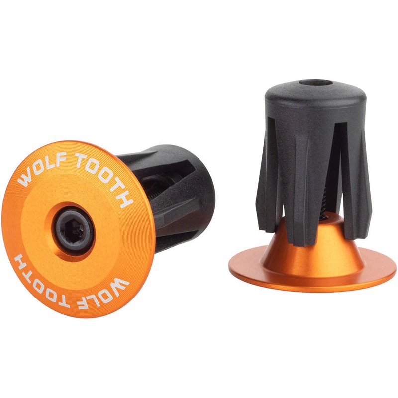 Wolf Tooth Alloy Bar End Plugs – Orange