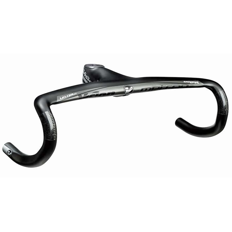 Vision Metron 5D Road handlebar with integrated 100mm stem, Drop: 125mm, Reach: 80mm, W:400mm