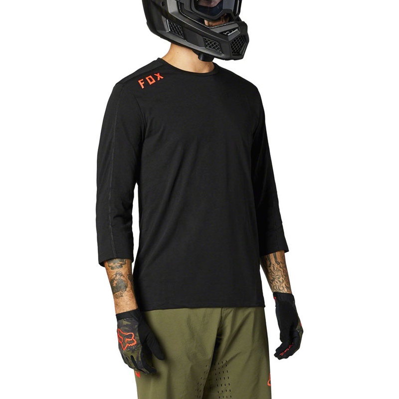 Fox Racing Ranger Drirelease 3/4 Sleeve Jersey – Black Mens Small
