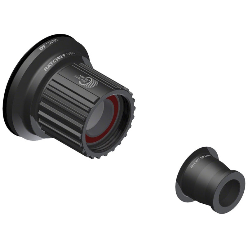 DT Swiss Ratchet DEG Freehub Body – Shimano Micro Spline, Light, Aluminum, Ball Bearing, w/ End Cap, 12 x 148 mm