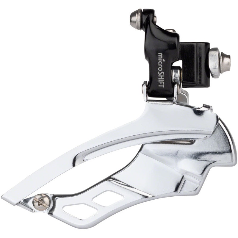 microSHIFT R10 Front Derailleur – 10-Speed Triple, 52/39/30t, Braze-On, Shimano Compatible, Black