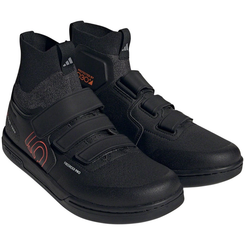 Five Ten Freerider Pro Mid VCS Flat Shoes – Mens Core BLK/Solar Red/Gray Three 12