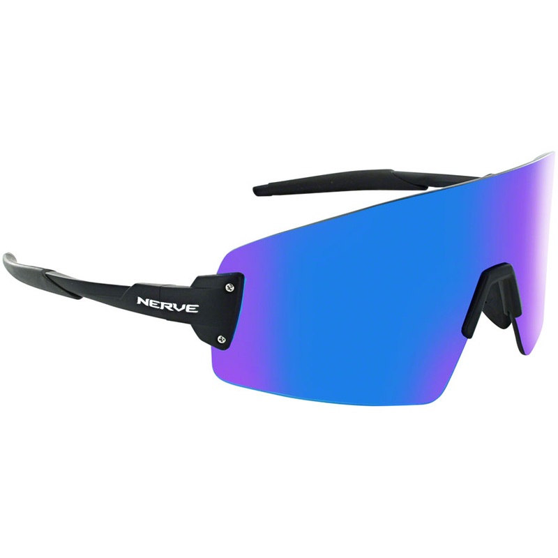 Optic Nerve FixieBLAST Sunglasses – Matte Black, Smoke Lens with Blue Mirror