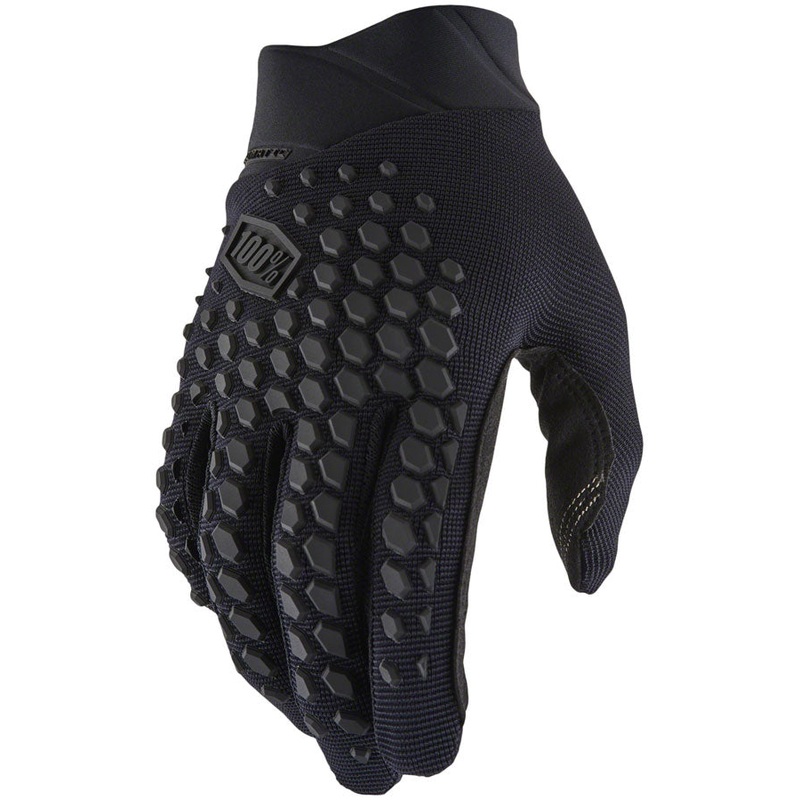 100% Geomatic Gloves – Black/Charcoal, Full Finger, Men’s, Small