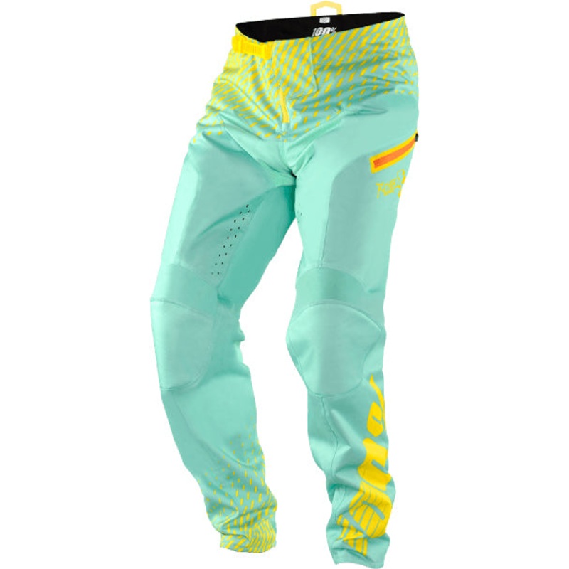 100% R-Core Downhill Pants-Supra Seafoam/Yellow