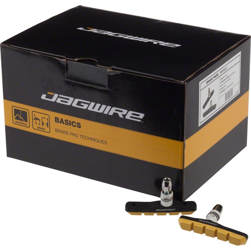 Jagwire Mountain Sport Brake Pads Threaded Post Box of 25 Pair, Yellow