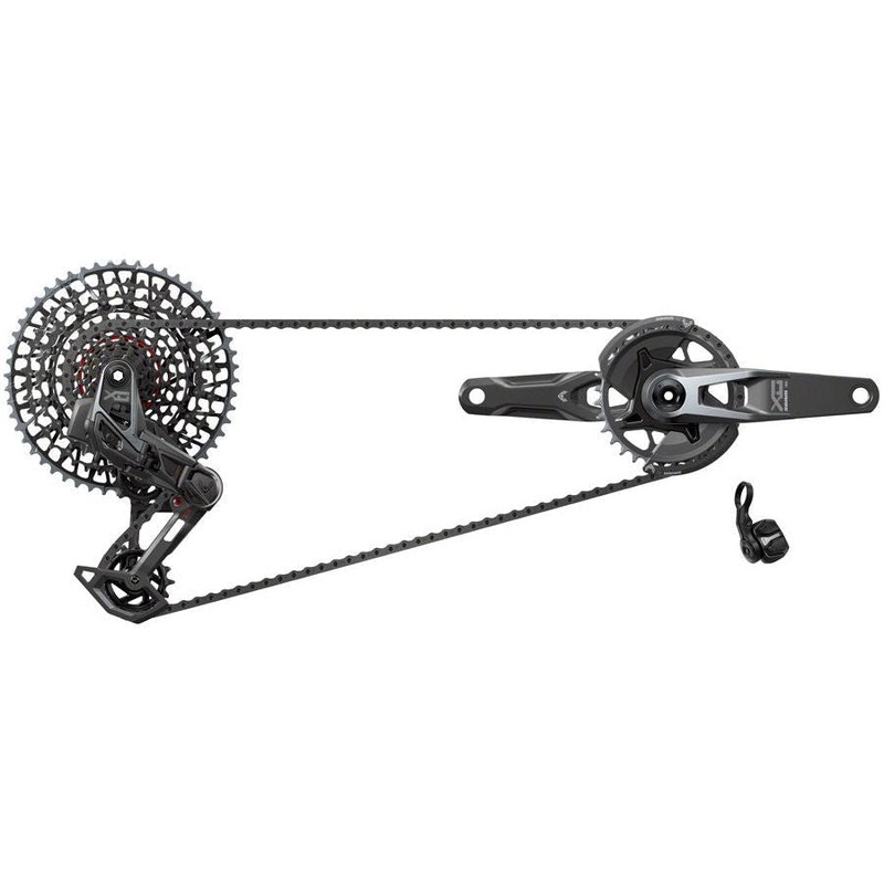 SRAM X0 T-Type Eagle Transmission Groupset – 170mm Crank, 32t Chainring, AXS POD Controller, 10-52t Cassette, Rear Derailleur, Chain, V2