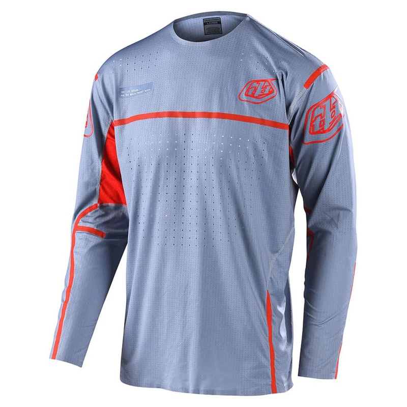 Troy Lee Designs Sprint Ultra BMX Race Jersey-Lines-Gray/Rocket Pink