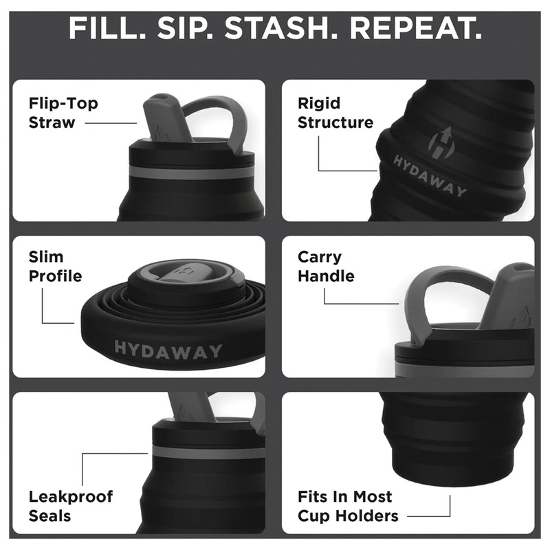 Hydaway Water Bottle Midnight 25 Oz