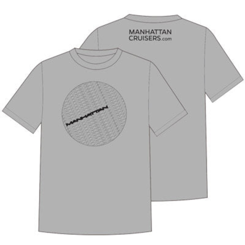 Manhattan T-Shirt,Crop Circle Men T-Shirt,Gray,Large Crop Circle Tee Manhattan Apparel
