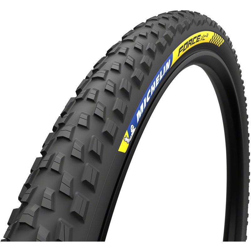 Michelin Force XC2 Race Tire – 29 x 2.10 Tubeless Folding BLK Racing Line GUM-X Cross Shield E-Bike