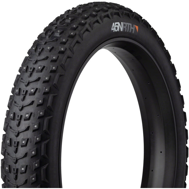 45NRTH Dillinger 5 Tire – 26 x 4.6, Tubeless, Folding, Black, 120tpi, 258 Concave Carbide Aluminum Studs