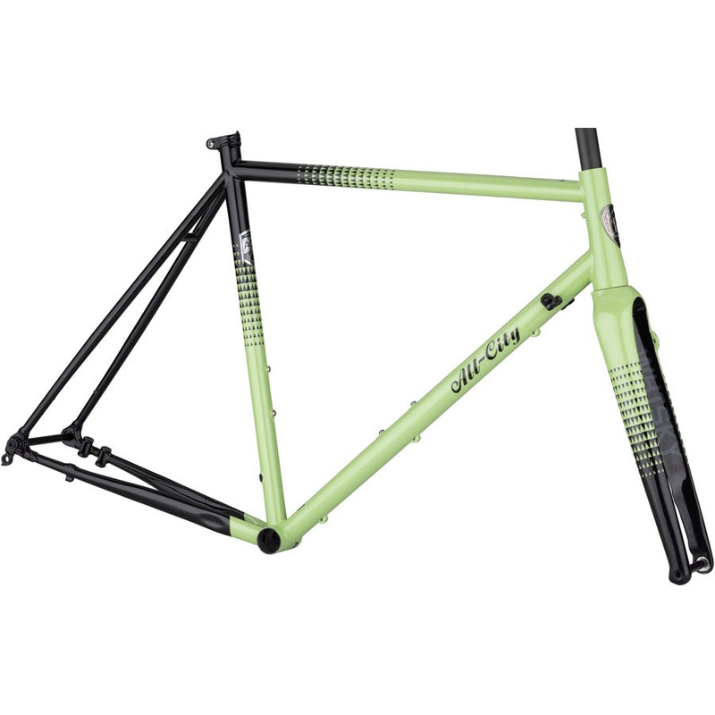 All-City Zig Zag Frameset – 700c, Steel, Honeydew Bling, 52cm