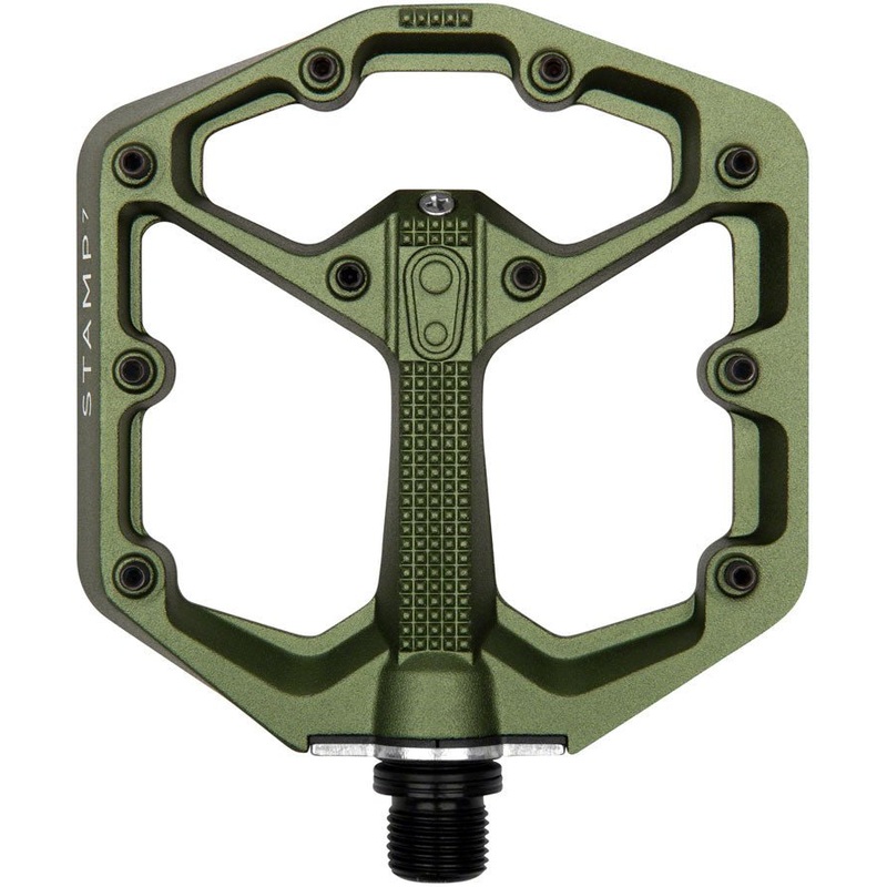 Crank Brothers Stamp 7 Pedals – Platform Aluminum 9/16″ Dark Camo Green