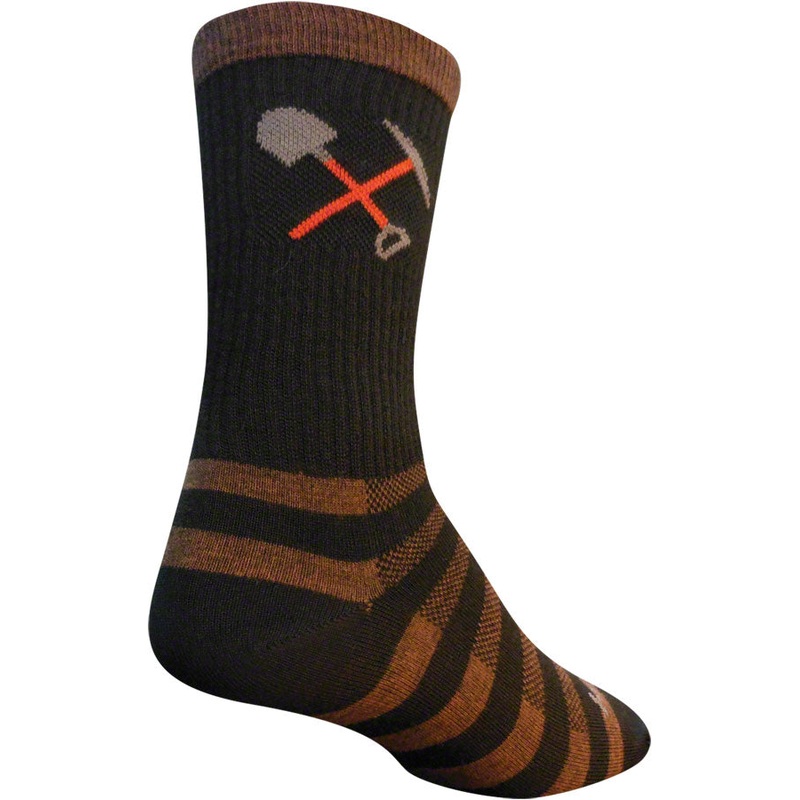 SockGuy Trail Maintenance Wool Socks – 6″, Black, Large/X-Large