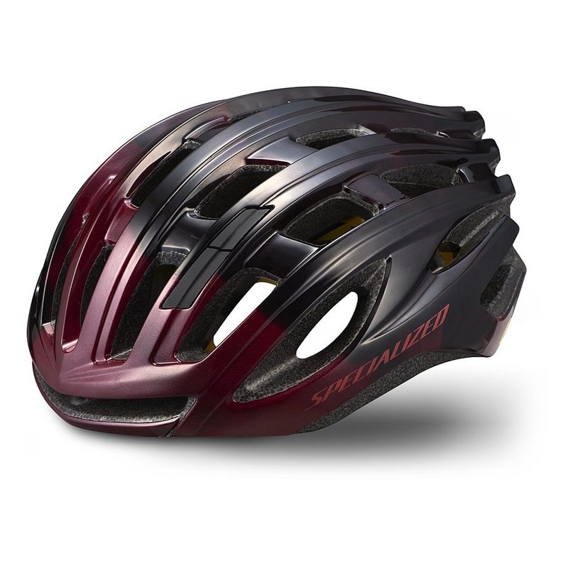 Specialized propero 3 angi mips helmet gloss maroon/gloss black l
