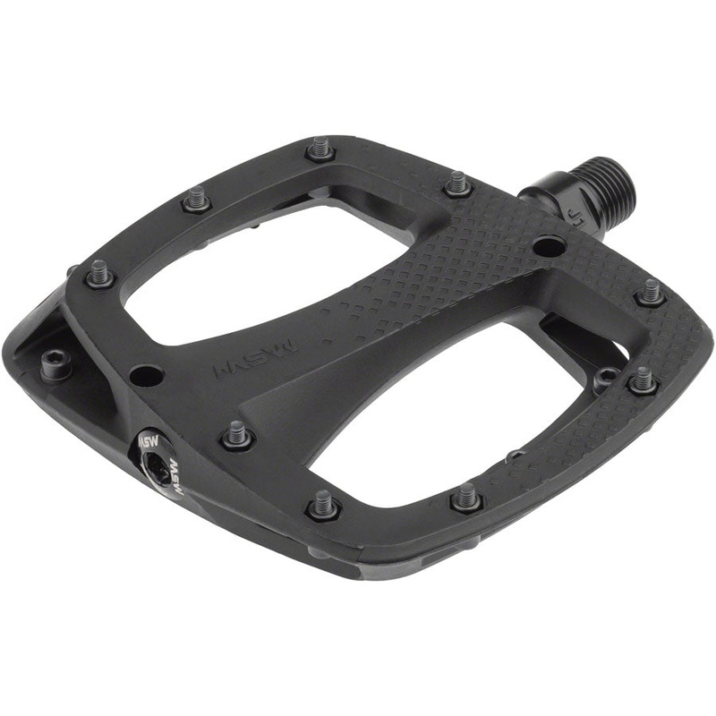 MSW Thump Pedals with Replaceable Pins – Platform, Composite, 9/16″, Black
