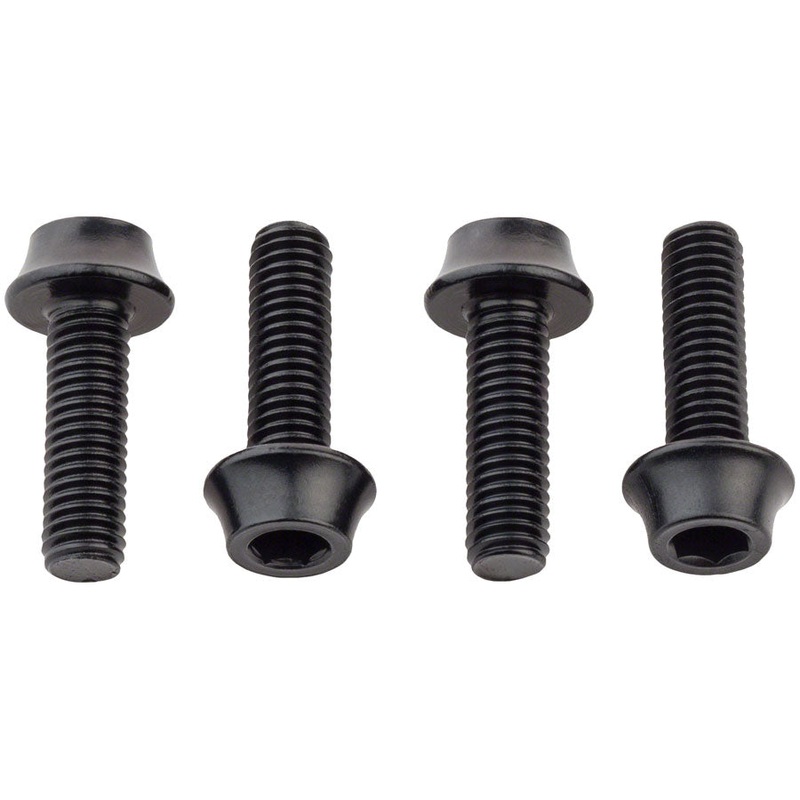 Wolf Tooth Water Bottle Cage Bolts – Set/4, Aluminum, Black