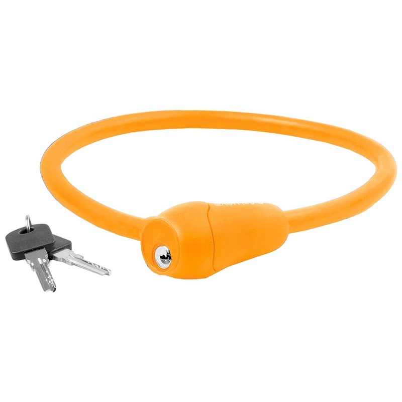 M-Wave S12.6 Silicone Cable lock Combination 12mm 2 Orange